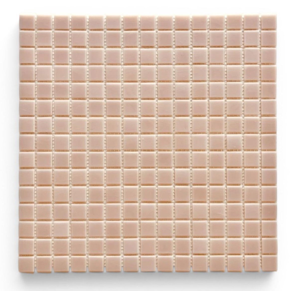 Mozaika szklana w kolorze pudrowego różu 32,5 × 32,5 cm do łazienki i prysznica - 1 mq