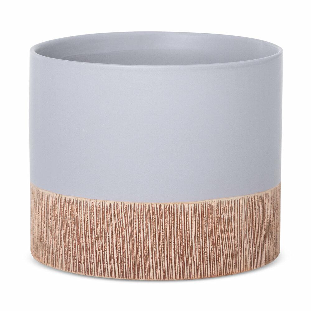 Osłonka ceramiczna Eurofirany szara okrągła 18x15 cm 1 szt.