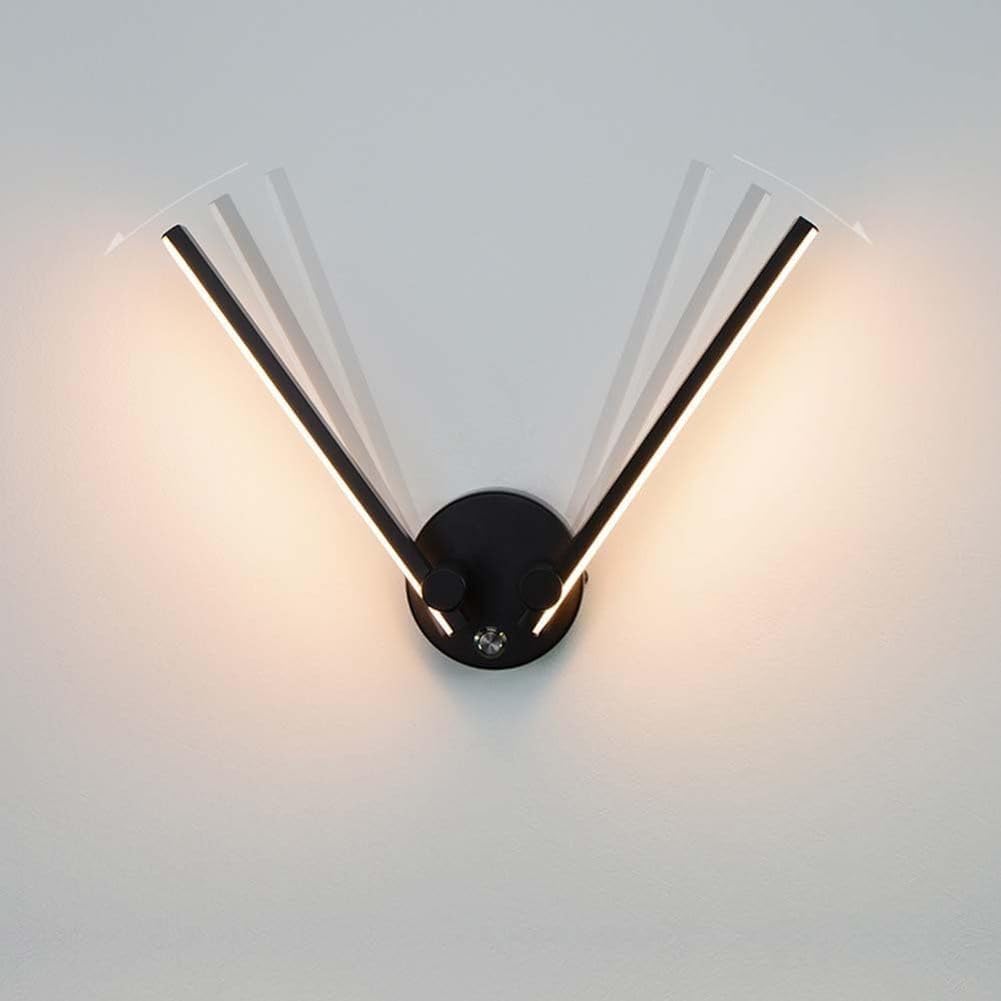 Kinkiet wewnętrzny LED z włącznikiem, 10 W, regulowana, obrotowa lampka nocna, ciepłe światło (2700 K-3000 K).