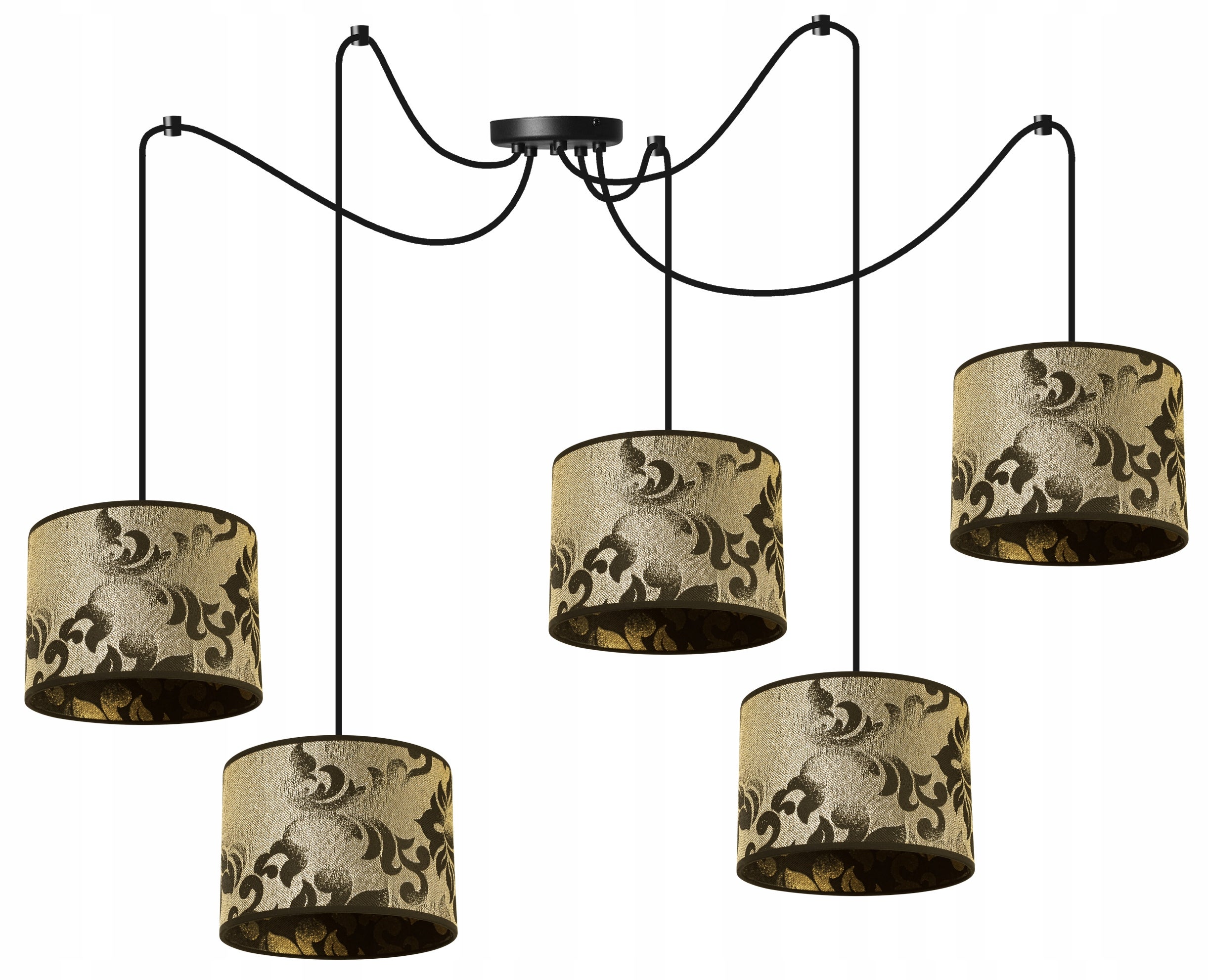 Lampa sufitowa wisząca Light Home LH Pająk Werona 5x E27 60W ciemne złoto