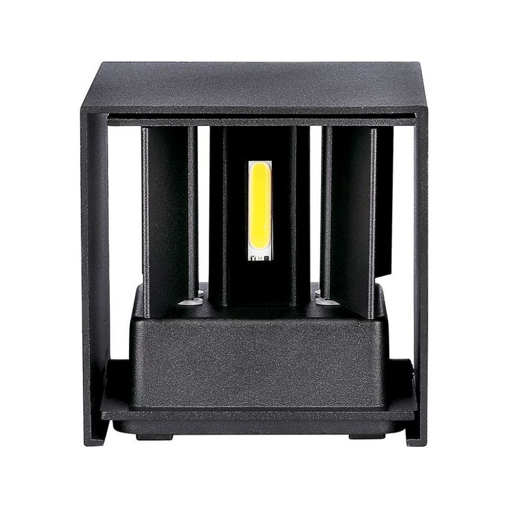 Kwadratowa lampa ścienna LED Double LED COB 11W Kolor czarny satyna Regulowana wiązka światła 3000K IP65