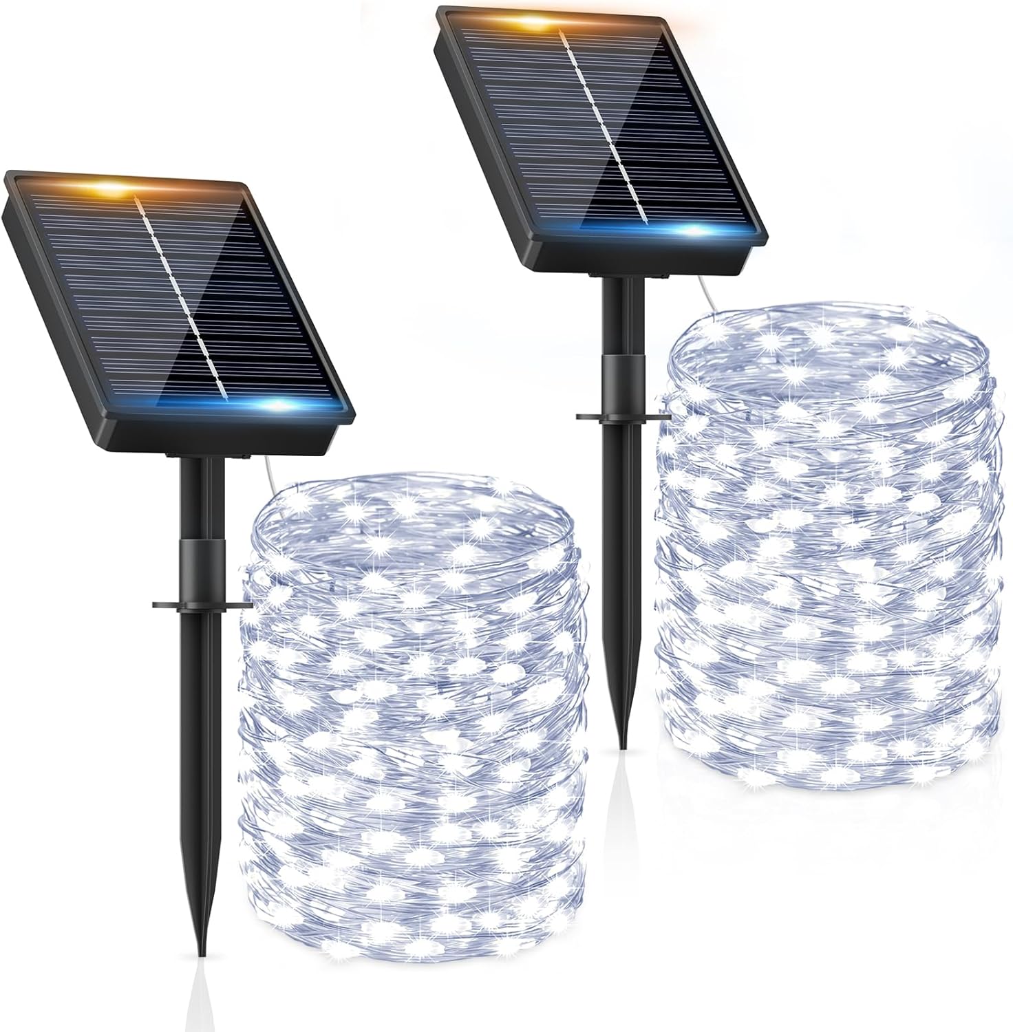 Zewnętrzna solarna girlanda świetlna 3 x 5 m 50 LED Zewnętrzna wodoodporna solarna girlanda świetlna Białe światło 8 trybów Światło słoneczne