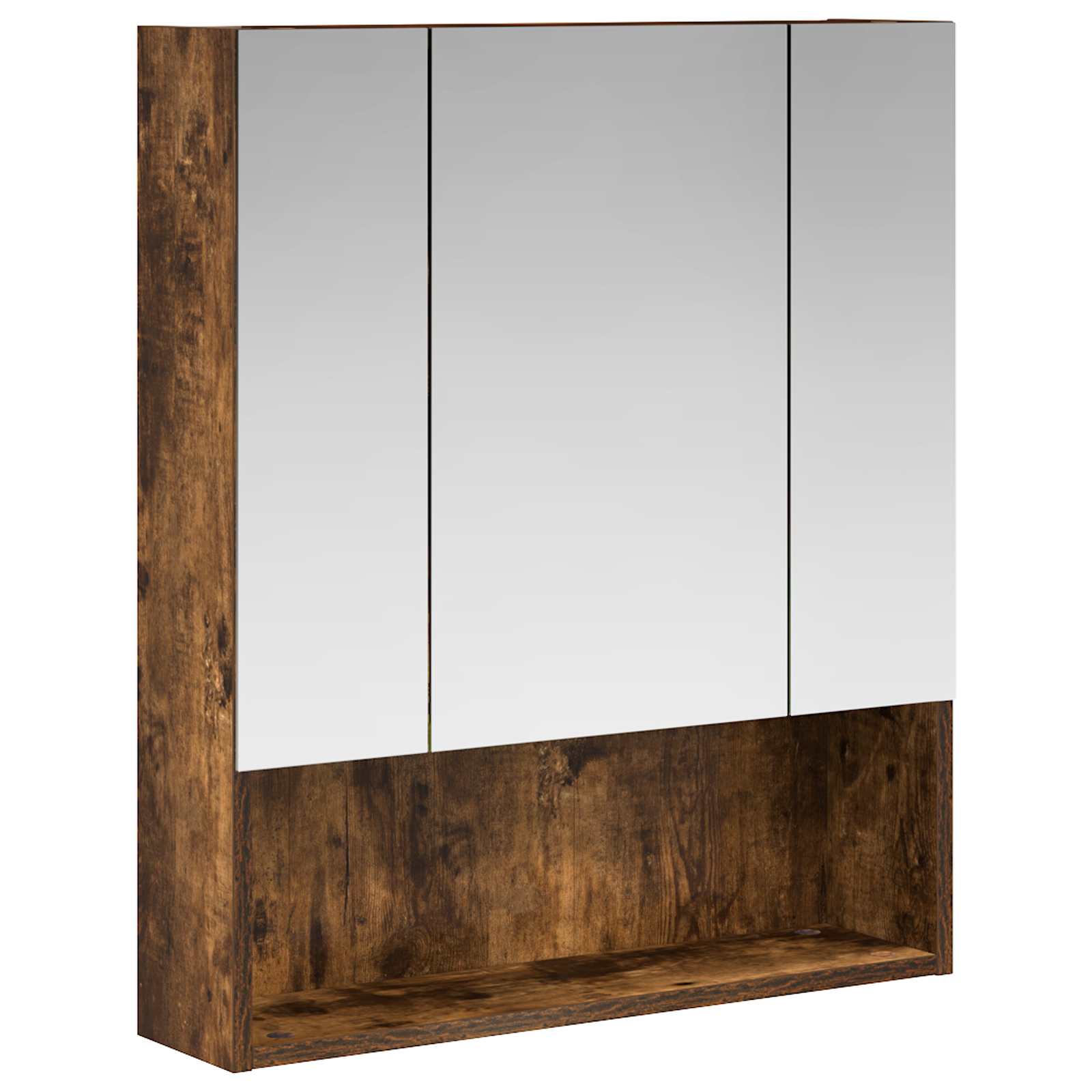 Szafka z lustrem do łazienki Dąb wędzony 60 x 14.5 x 70 cm