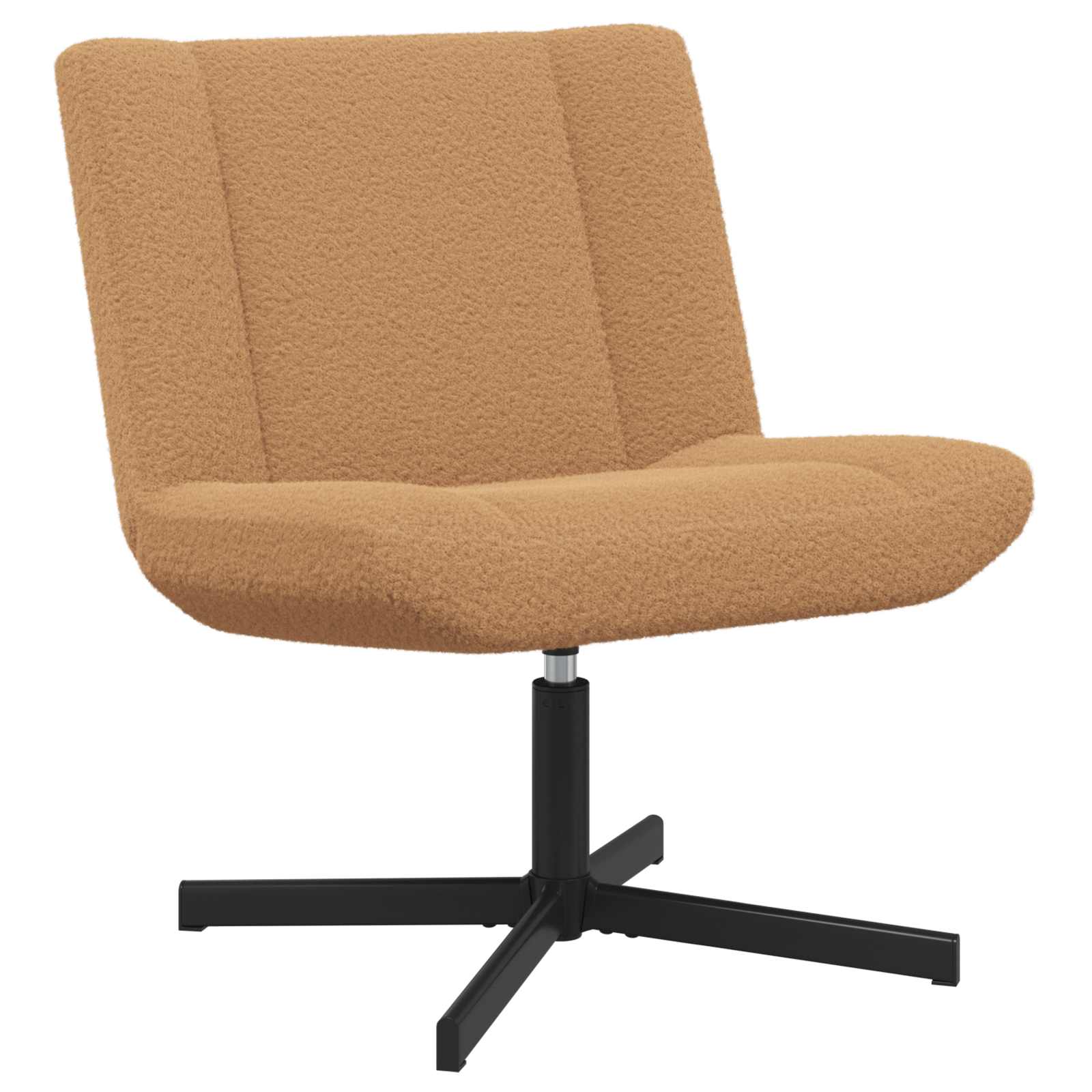 Fotel obrotowy Beżowy 63 x 75 x 76 cm Owczy Skór vidaXL