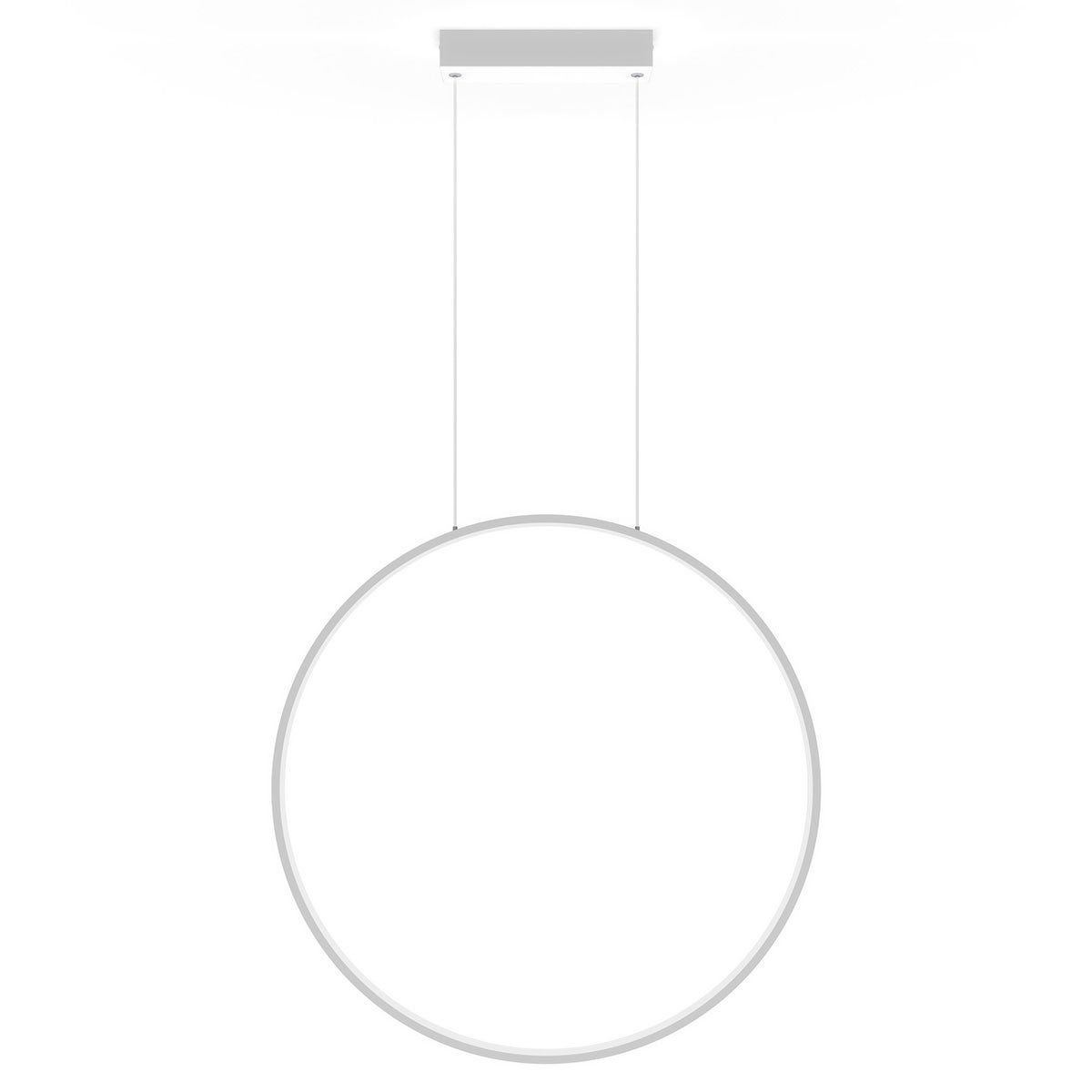 Biała lampa wisząca pierścieniowa Ø90 LED CCT 47W IP44 Lustro