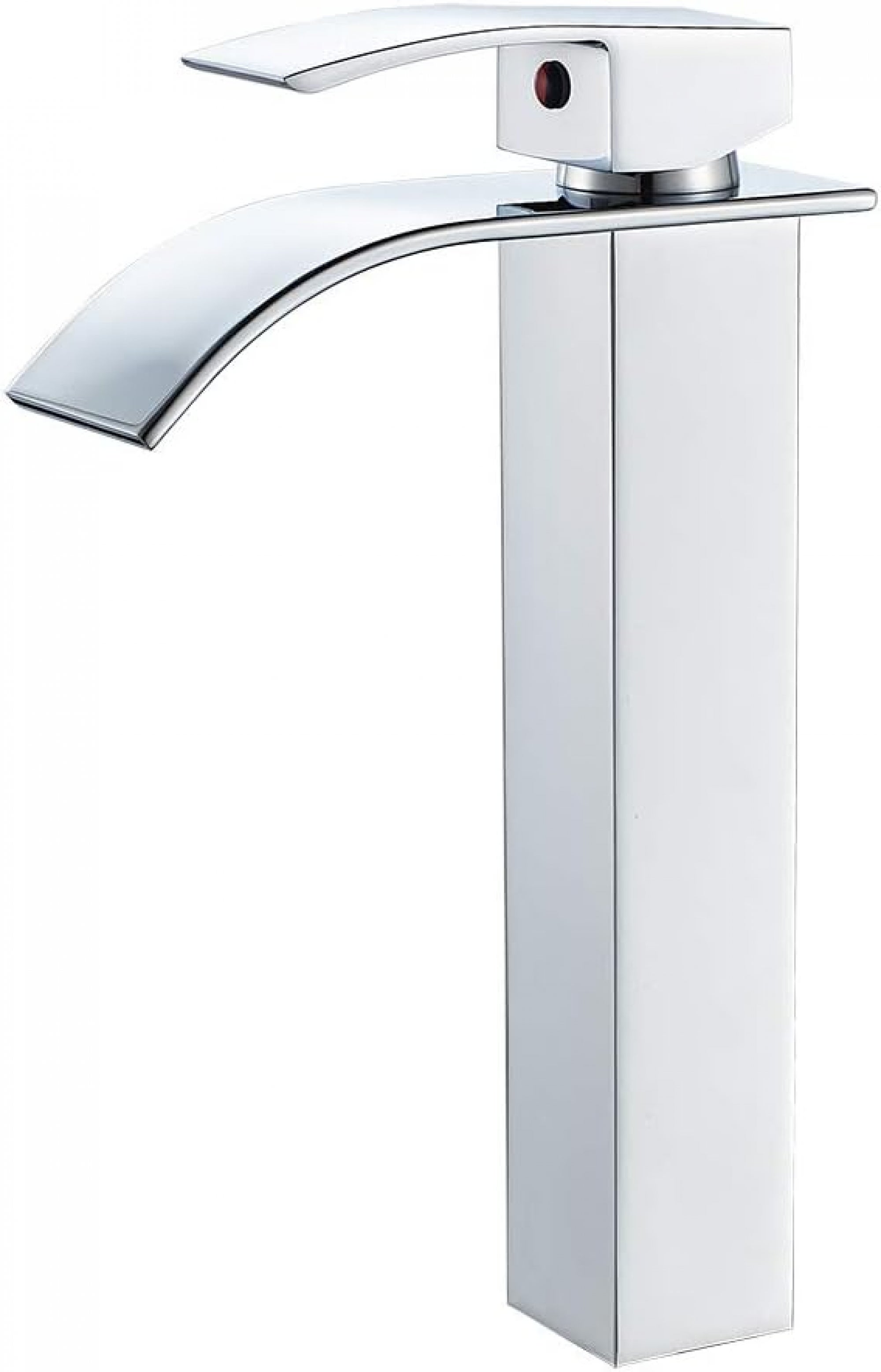 Bateria umywalkowa, bateria łazienkowa kaskadowa o wysokości 30 cm (srebrna)