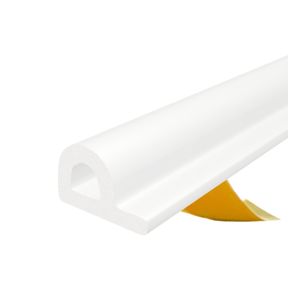 Uszczelka samoprzylepna EPDM P 9x5,5 mm biała do okien i drzwi 80 m