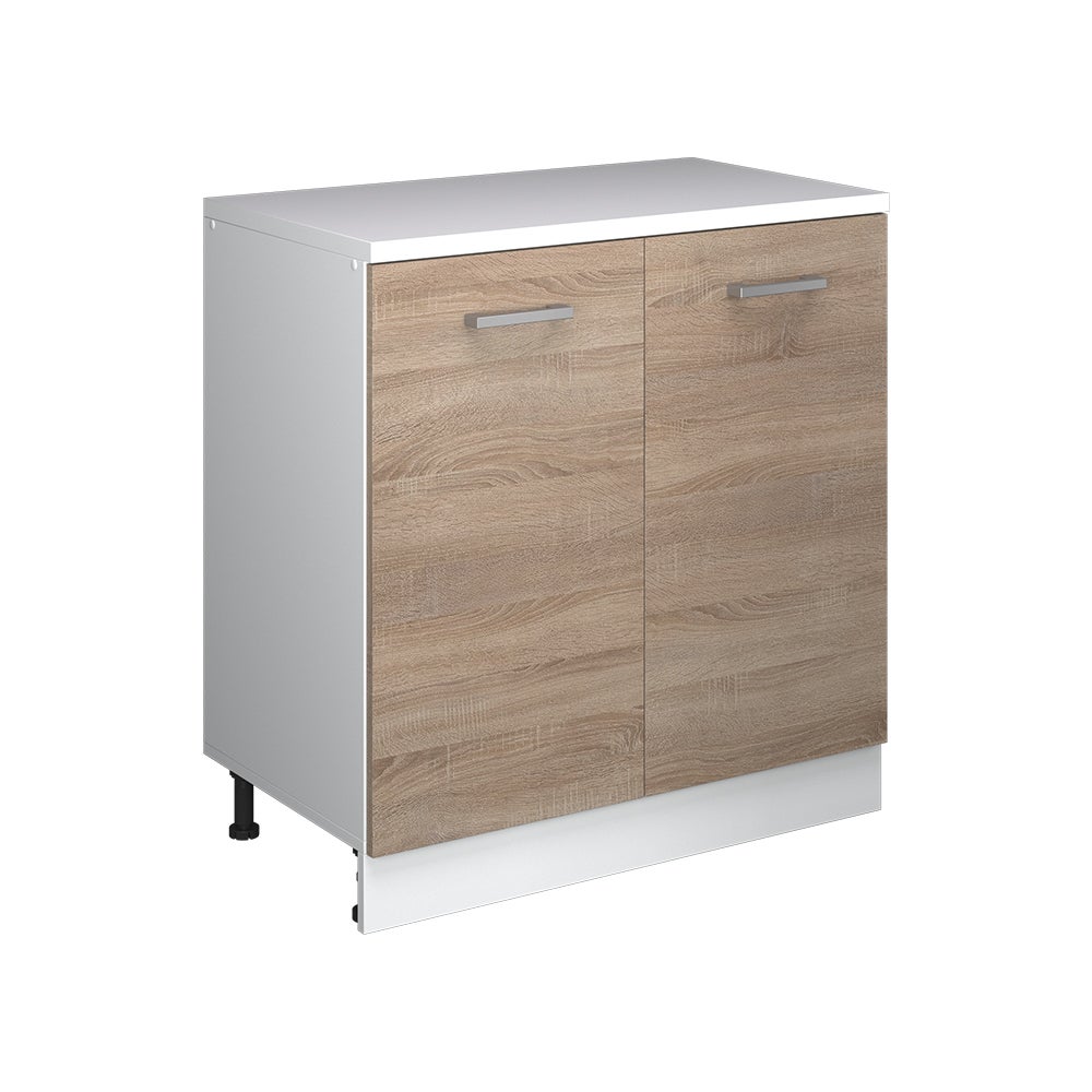 Vicco Szafka rozszerzająca Rion, Sonoma/Biały, 80 x 46 cm bez skosu z 2 drzwiami