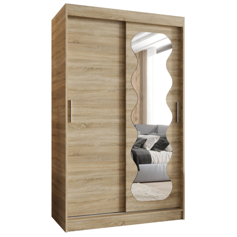 Szafa przesuwna garderoba SPOTI 120 x 62 x 200 cm Sonoma