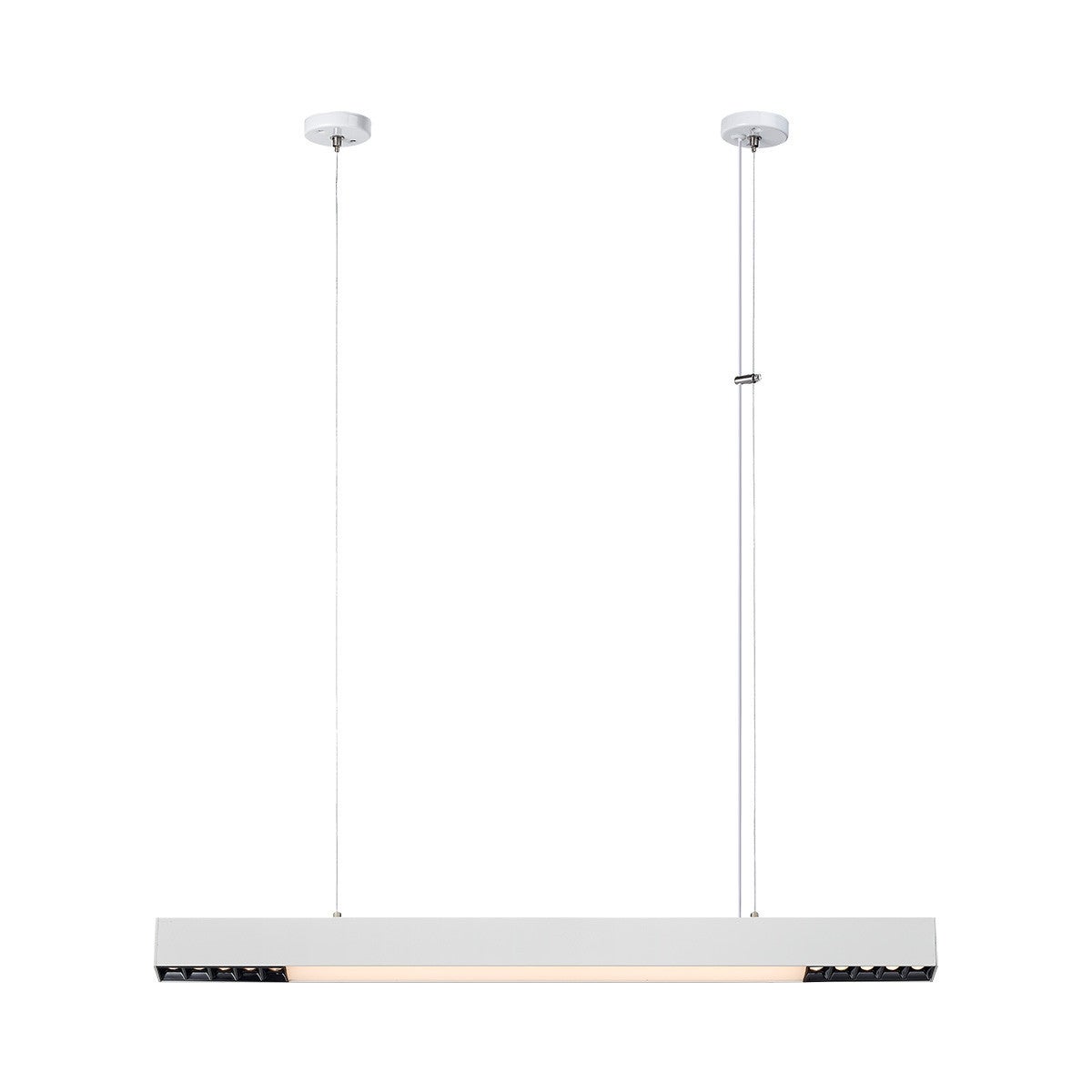 Lampa wisząca Tuya 80 cm biała, liniowa, z diodą LED CCT 32 W