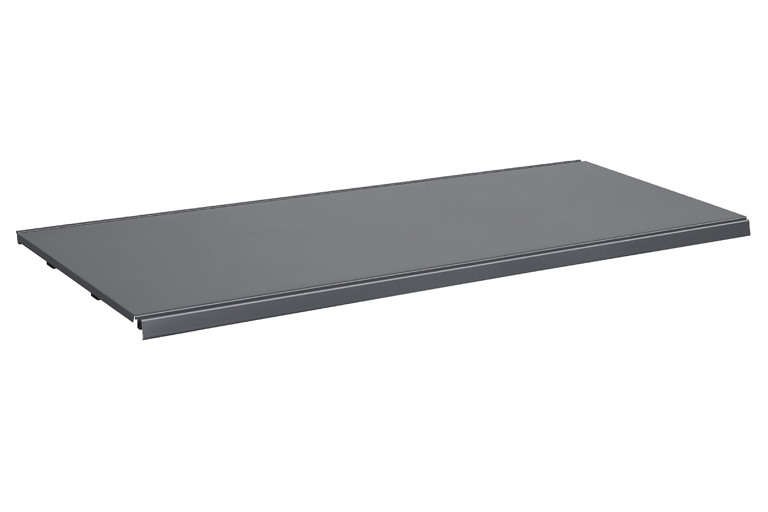 Półka do regału sklepowego metalowa 47x125cm ciemny szary mat KTD