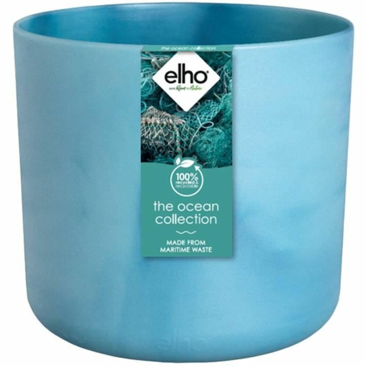 Doniczka Elho Blue Ø 22 cm okrągła nowoczesna plastikowa