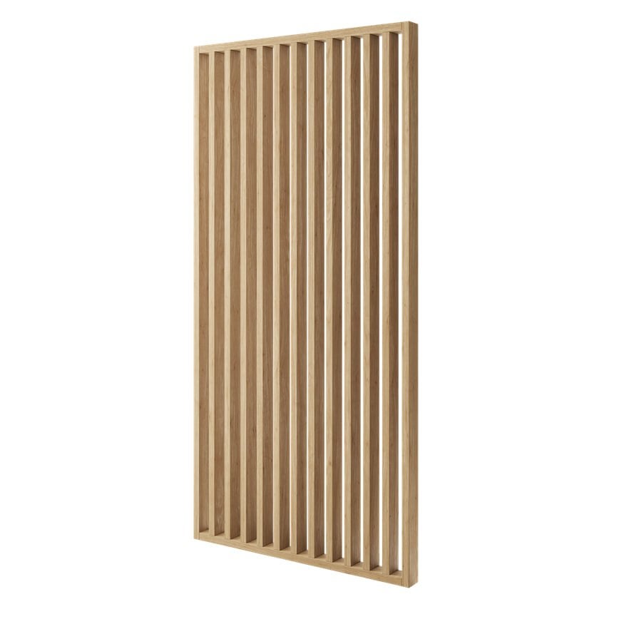 ŚCIANKA Z LAMELI - GOTOWY ZESTAW - DĄB NATURA - LAMELE3D - 203 cm - Standardowe