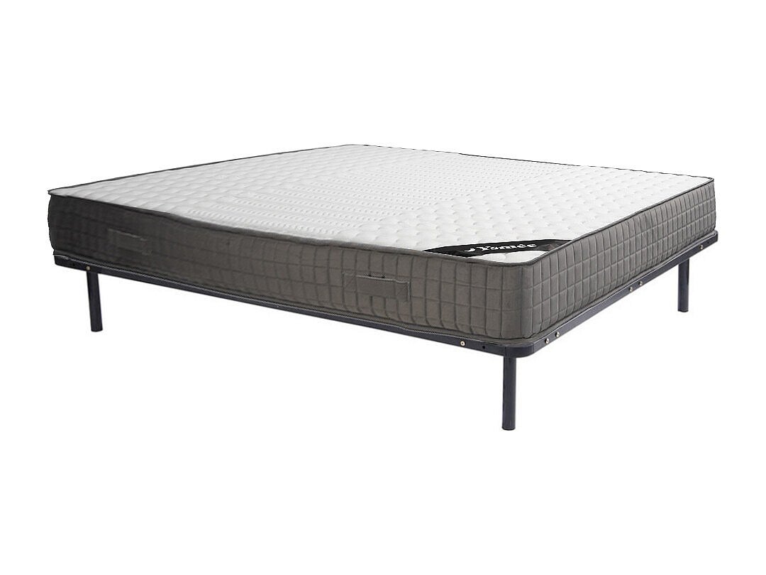 Zestaw 160 x 200 cm stelaż listwowy + materac piankowy z pamięcią kształtu 11 stref gr.22cm - DANEVO od YSMÉE