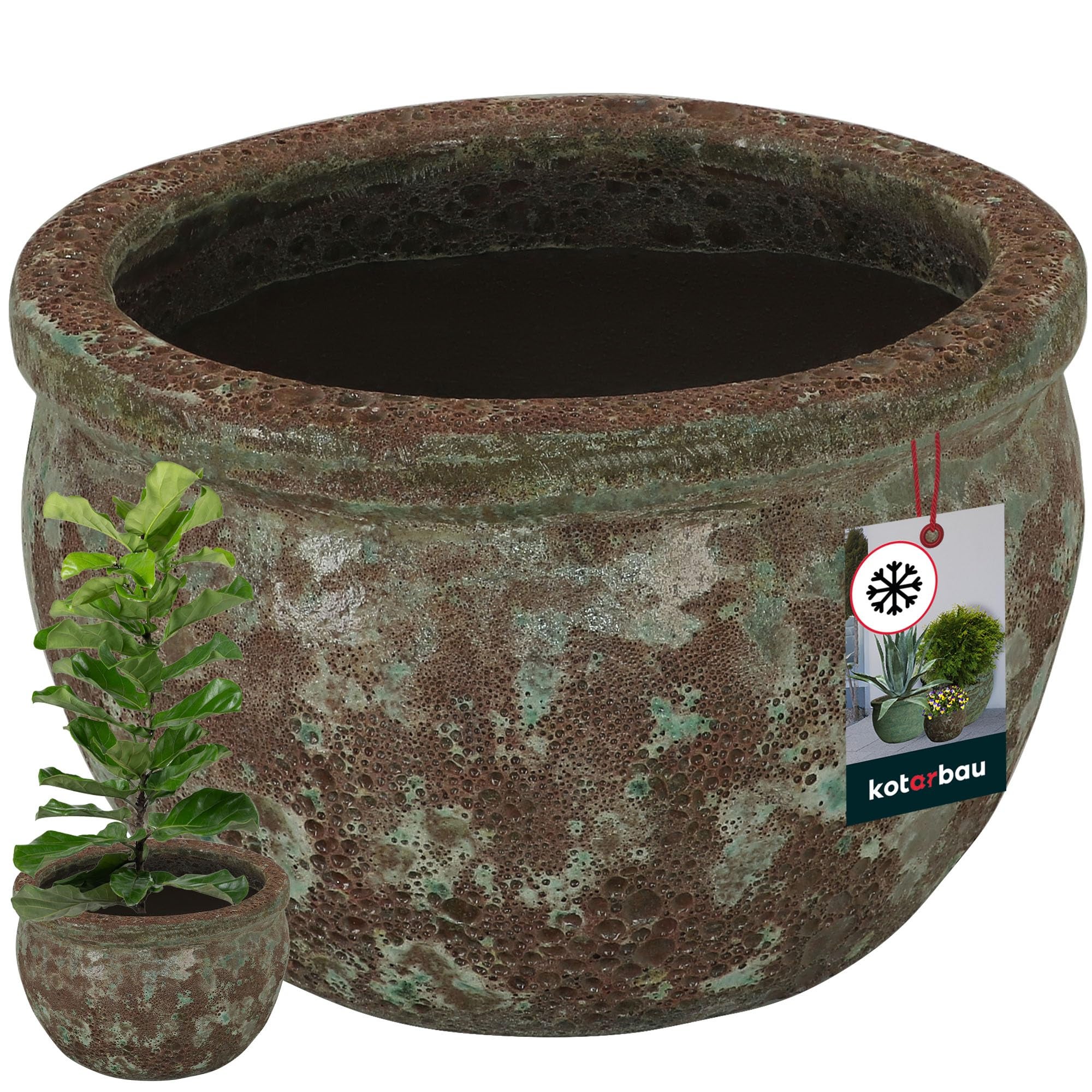 Doniczka ceramiczna mrozoodporna na kwiaty rośliny 28x16 cm - KOTARBAU