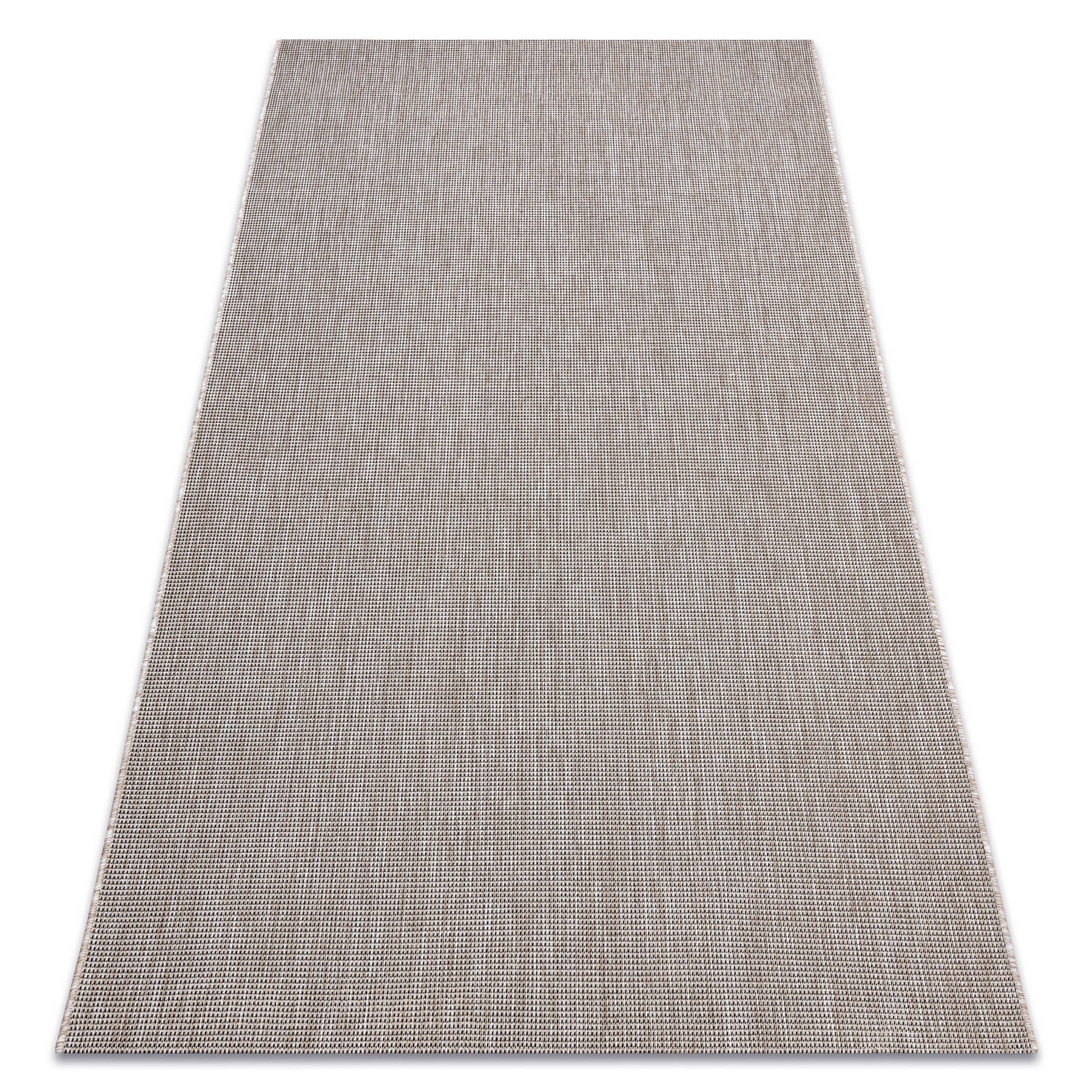 DYWAN SZNURKOWY SIZAL FLOORLUX 20580 gładki, jednolity, jednokolorowy - srebrny / czarny 80x150 cm
