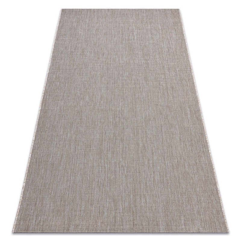 DYWAN SZNURKOWY SIZAL FLOORLUX 20580 gładki, jednolity, jednokolorowy - srebrny / czarny 80x150 cm