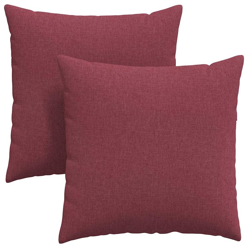 Poduszki na sofę 2 pcs Czerwone wino 60 x 60 cm tkanina