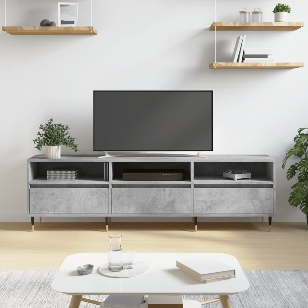 vidaXL Szafka TV, szarość betonu, 150x30x44,5 cm
