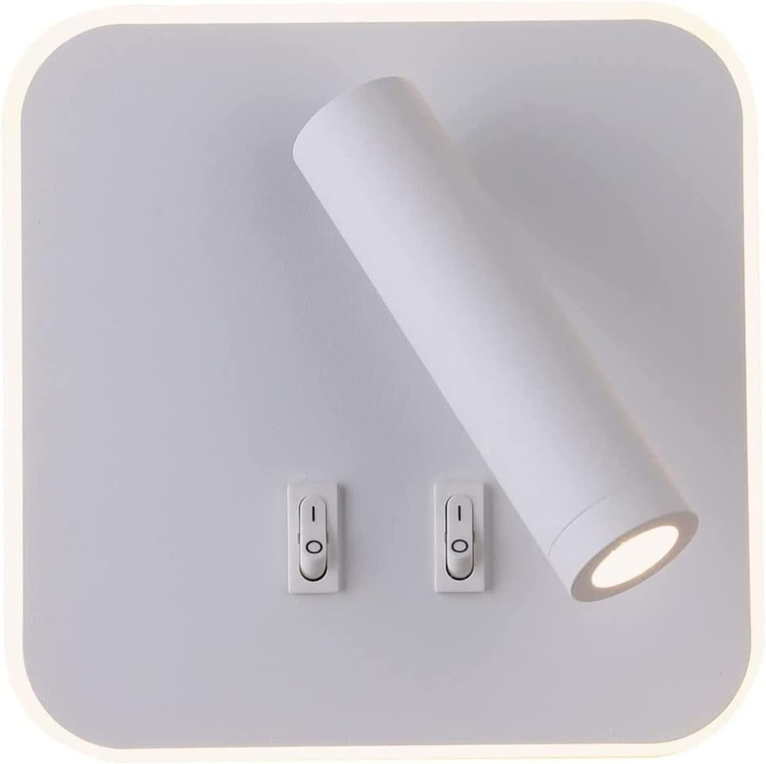 Lampka nocna LED z włącznikiem, biała 3W+10W (kwadratowa)