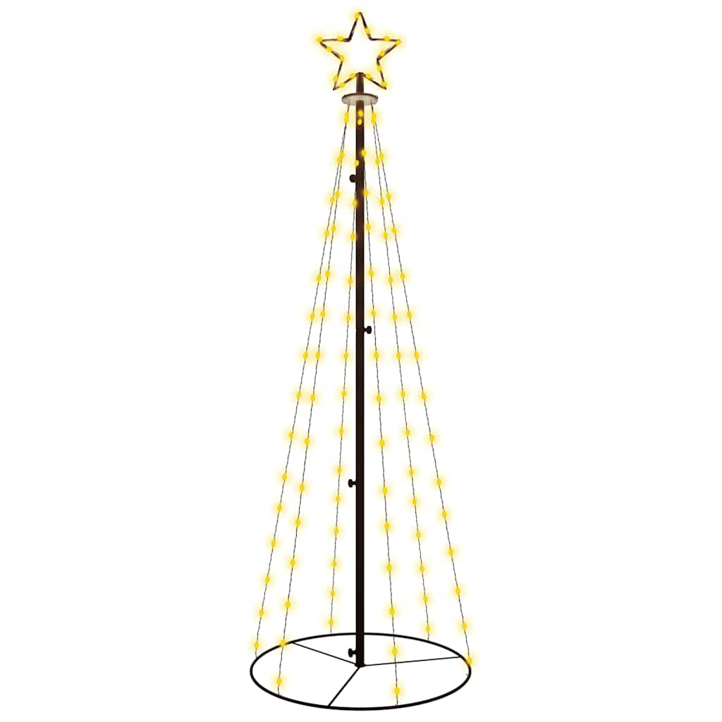 Choinka LED Stożkowa Metalowa 180 cm Ciepła Biel USB z Gwiazdą