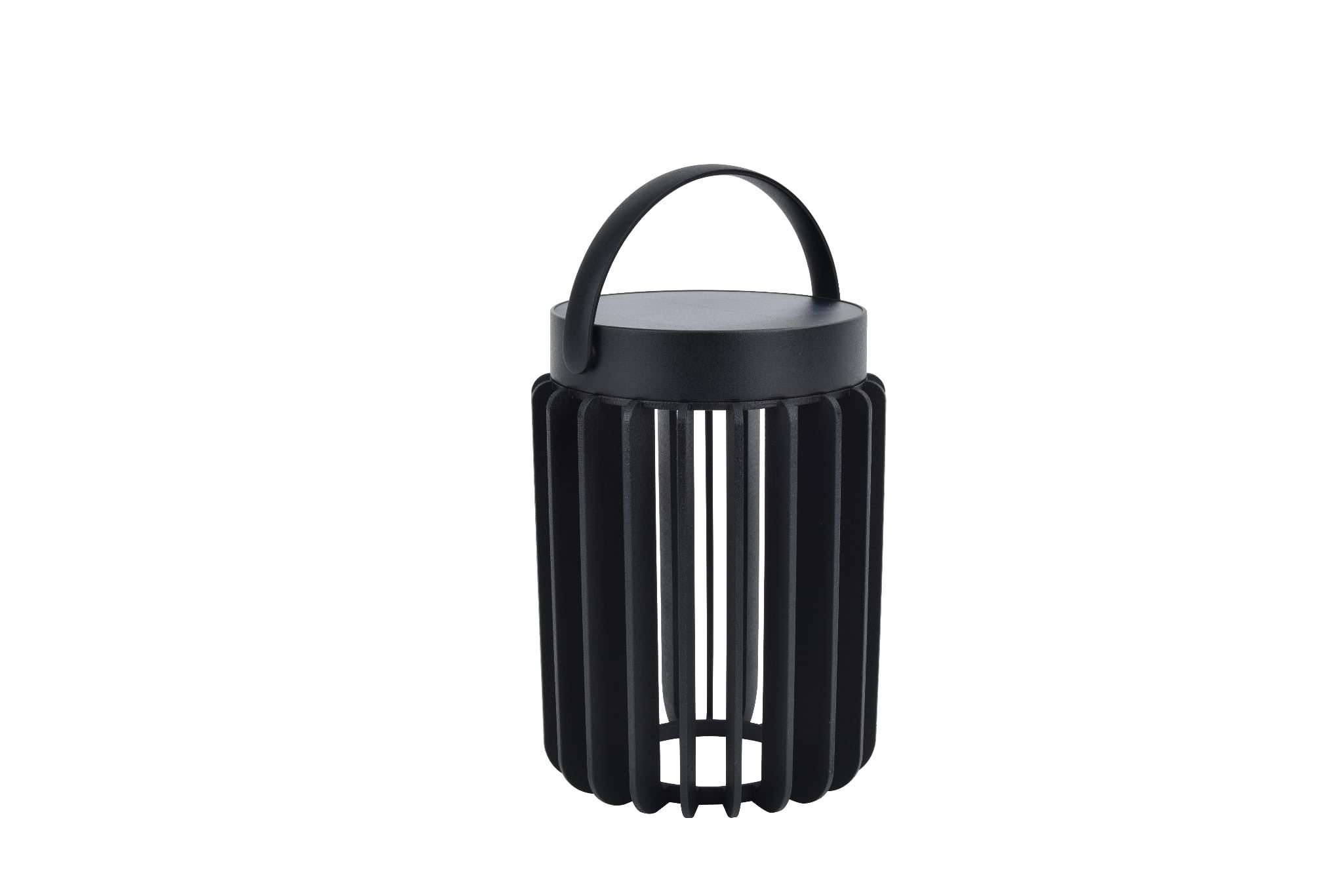 Lutec KOZY H18,5cm matowoczarna lampa robocza LED z poliwęglanu zasilana energią słoneczną