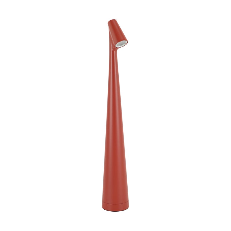 Lampa stołowa designerska czerwona podłużna USB-C przenośna dotykowa LED 1W GROT Struhm