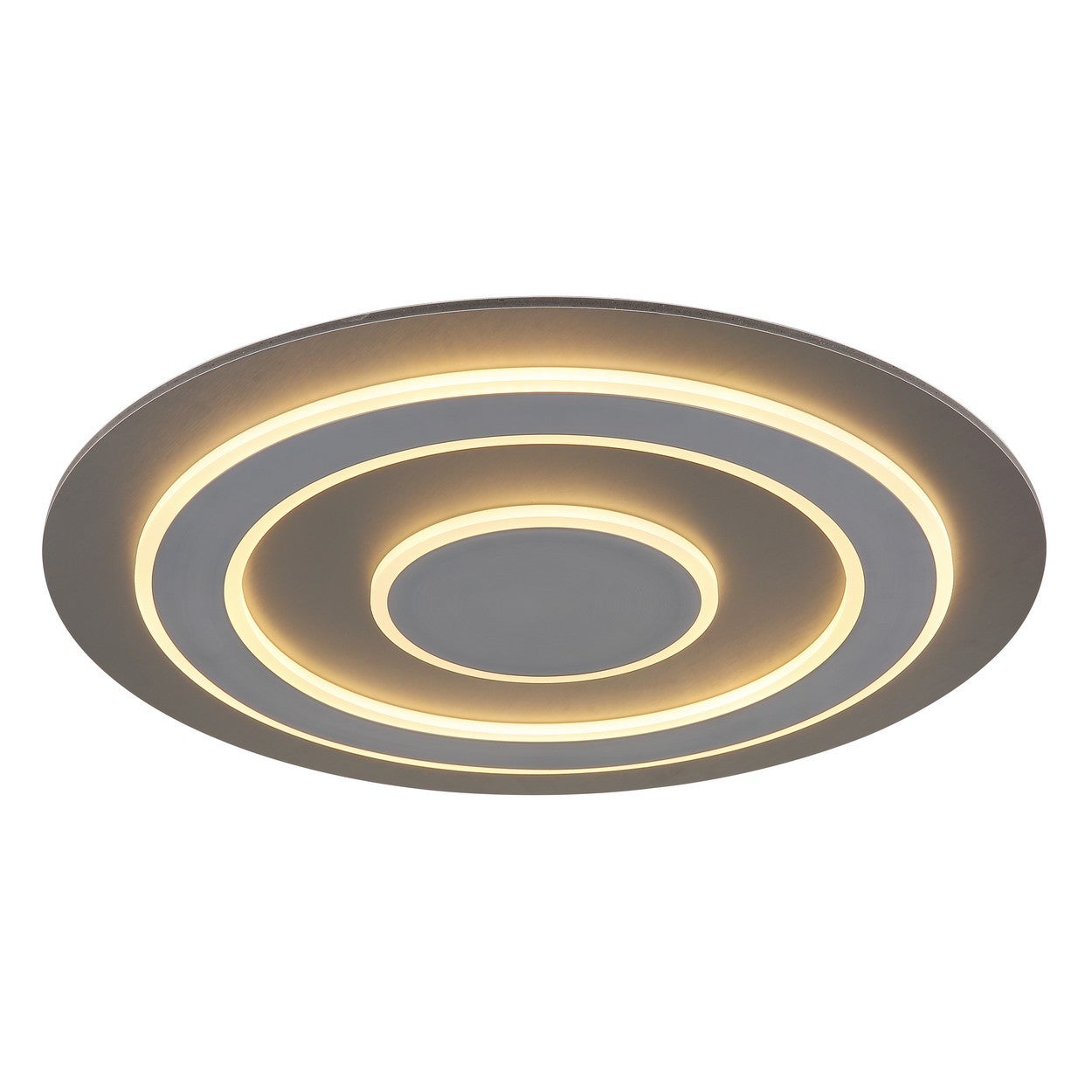 Półwpuszczana lampa sufitowa z wbudowanym oświetleniem LED, 60 cm, szczotkowany antracyt, dioda LED 3000 K