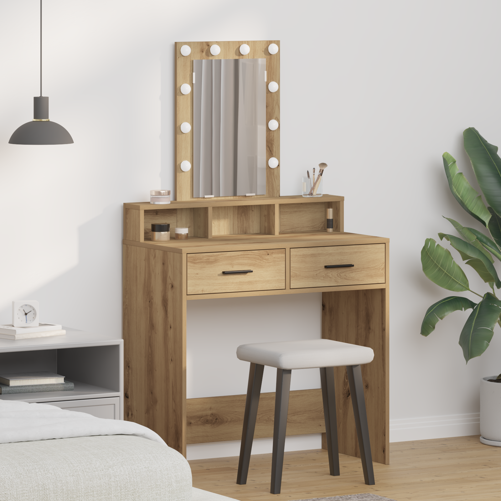 vidaXL Toaletka Brązowy 79 x 41 x 140 cm Materiał drewnopochodny