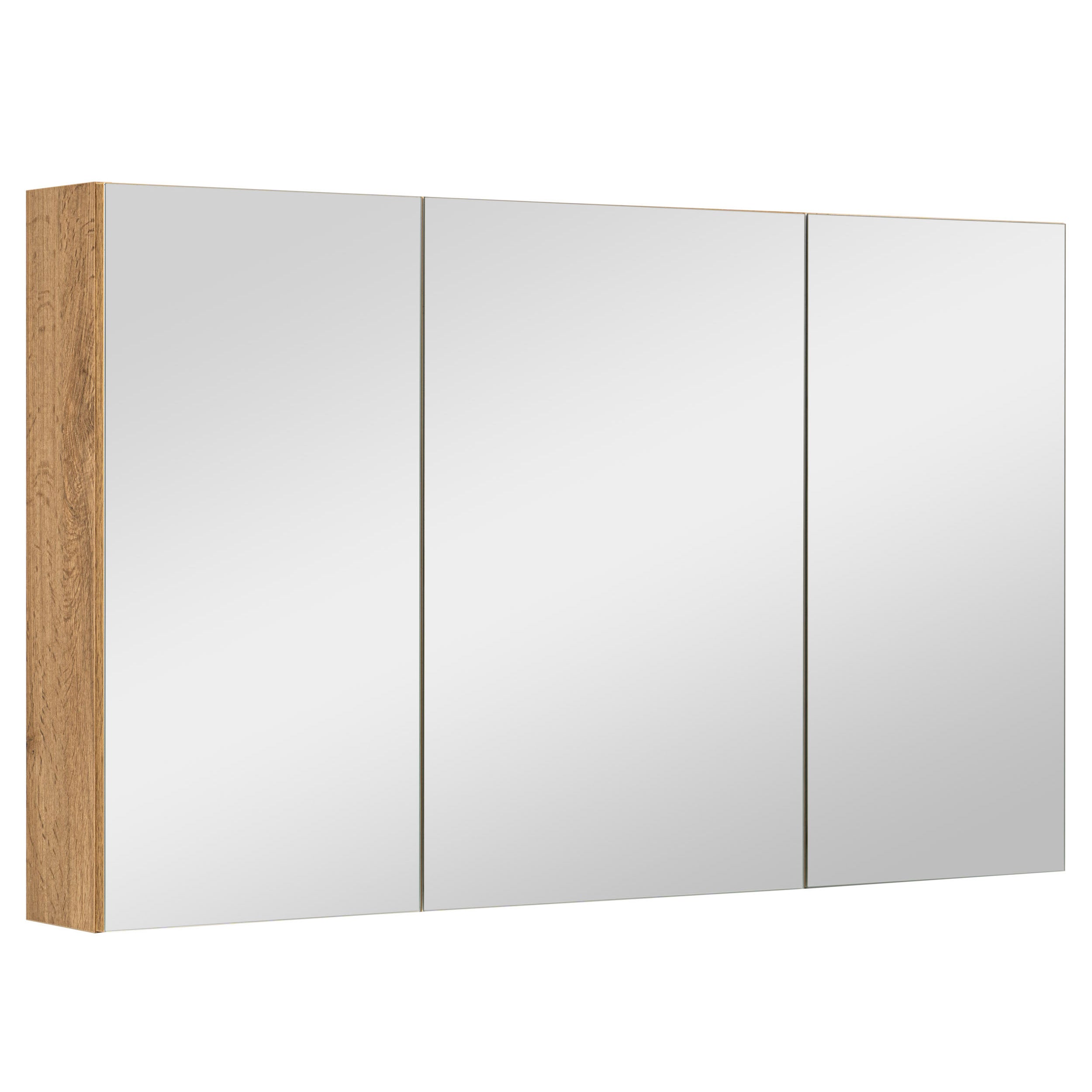 Szafka łazienkowa z lustrem lustrzana wisząca do łazienki dąb wotan 100 cm