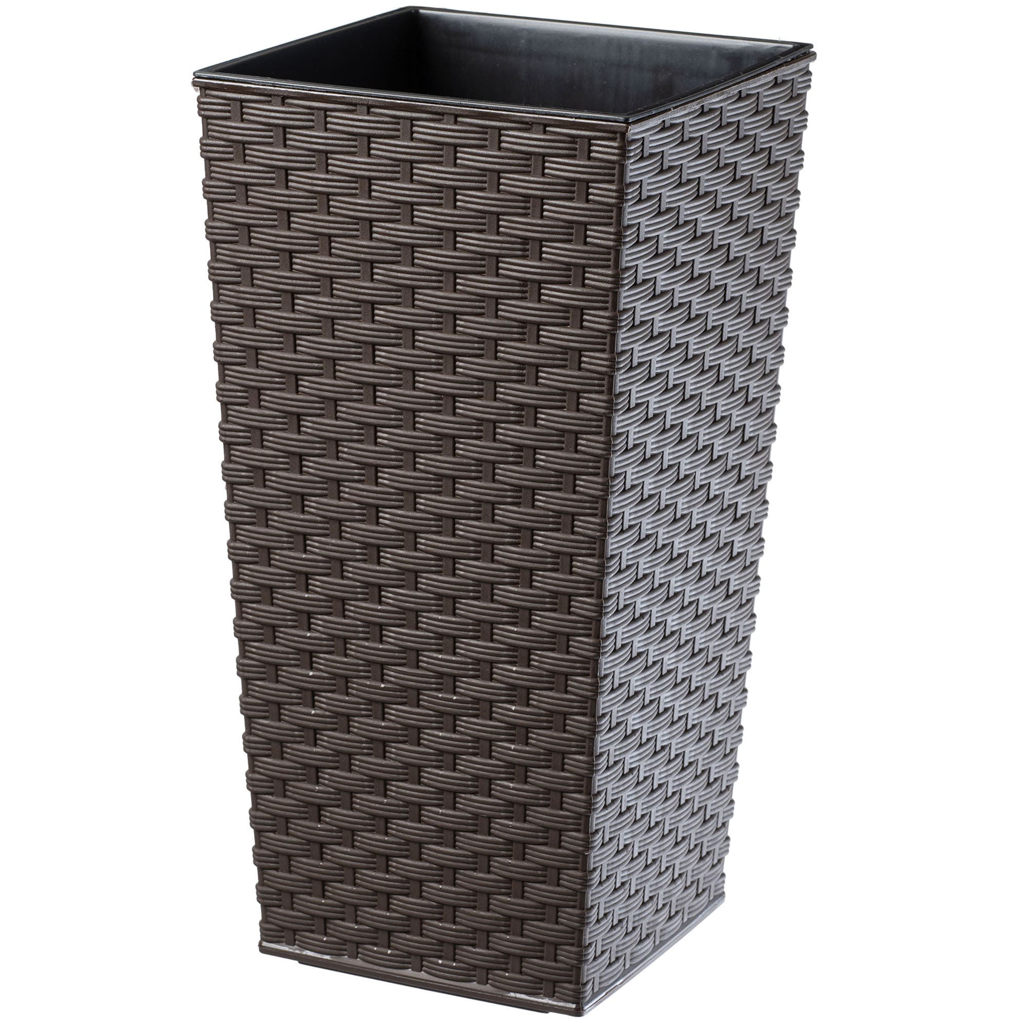 DONICZKA DONICA Z WKŁADEM KWIETNIK WYSOKI ROZMIARY 37 CM BRĄZOWA OGRODOWA