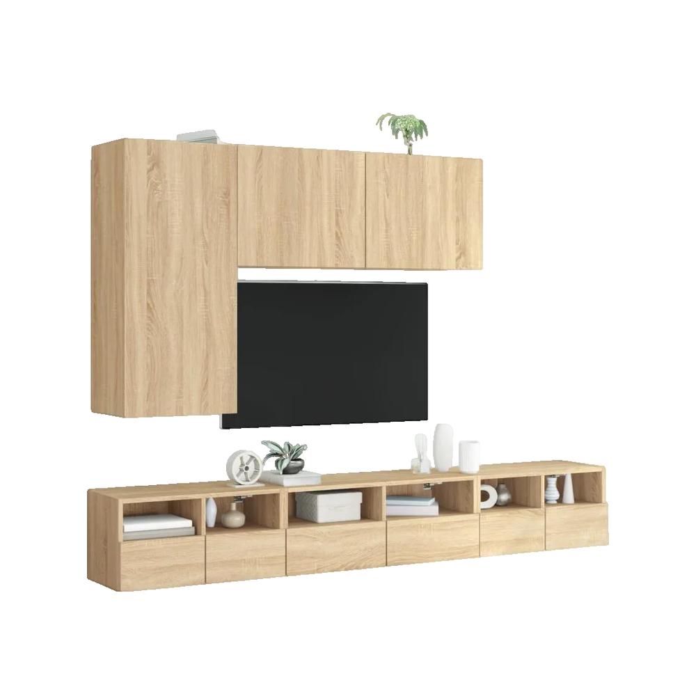 Wiszący stolik RTV vidaXL model chêne sonoma 60x30x30 cm drewno inżynieryjne