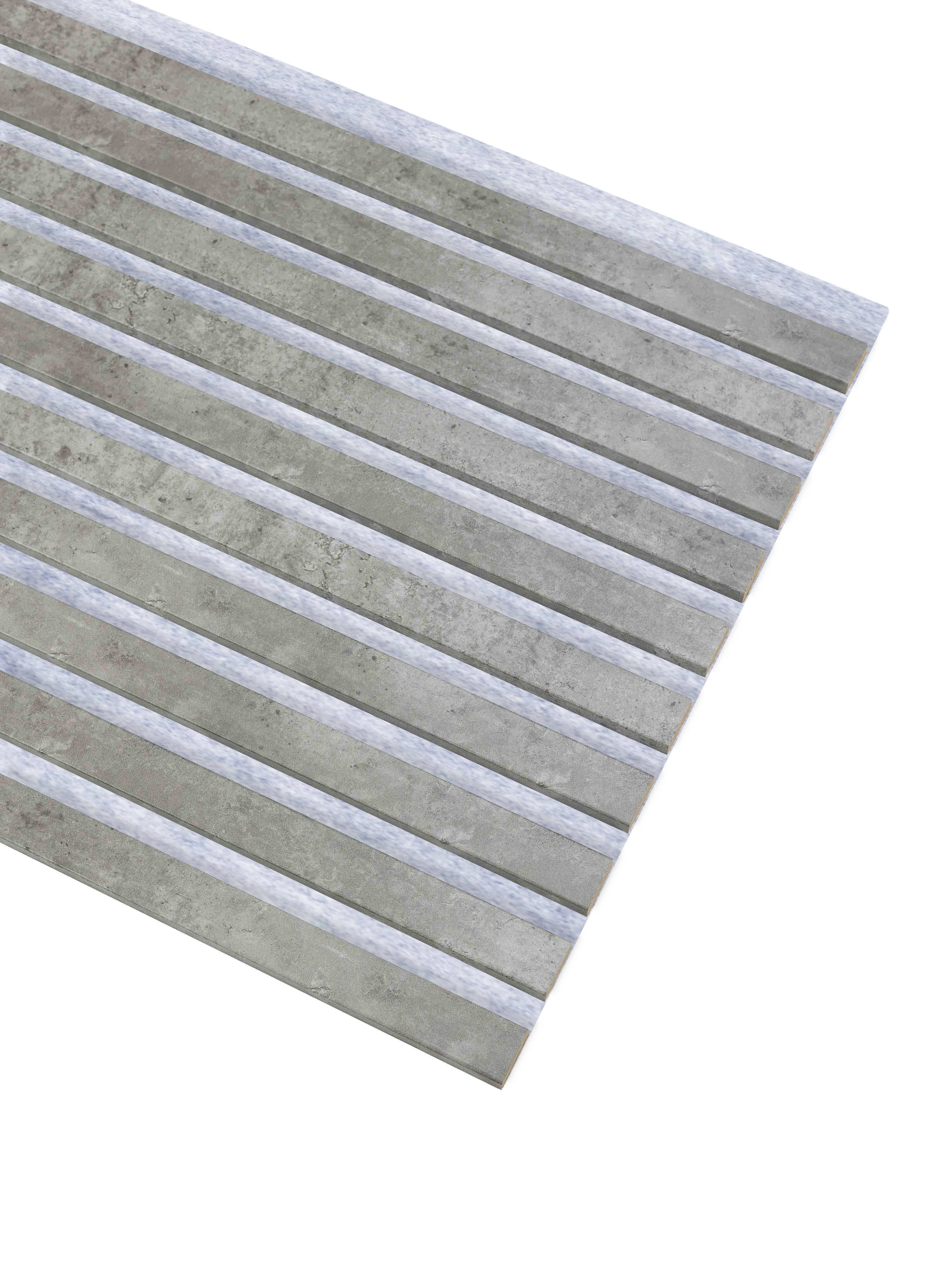 Lamele Ścienne na Filcu Szarym SunWood 275x46cm Panel Dekoracyjny Beton Loft 1 szt.