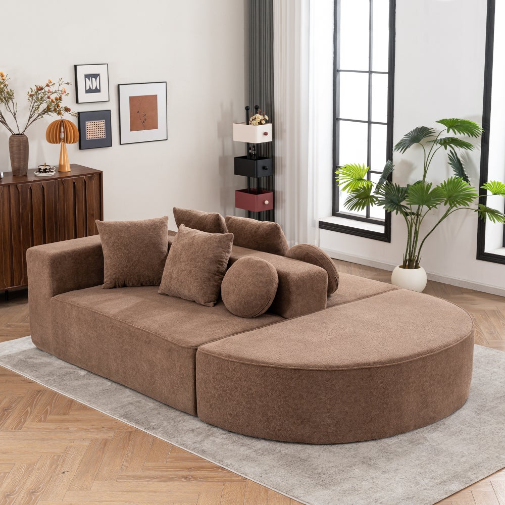 Sofa Cloud, modułowa, segmentowa, szenilowa, kompresyjna, nie wymaga montażu