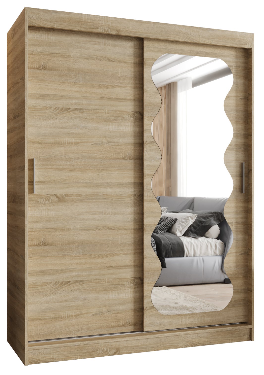 Szafa przesuwna garderoba SPOTI 150 x 62 x 200 cm Sonoma