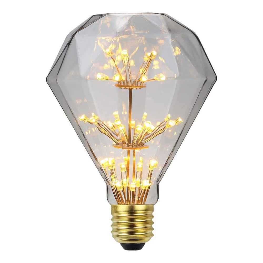 Żarówka LED w stylu vintage, RVB, fajerwerki, Edison, 3 W, 220/240 V, E27, dekoracyjna (G95 Diamond)