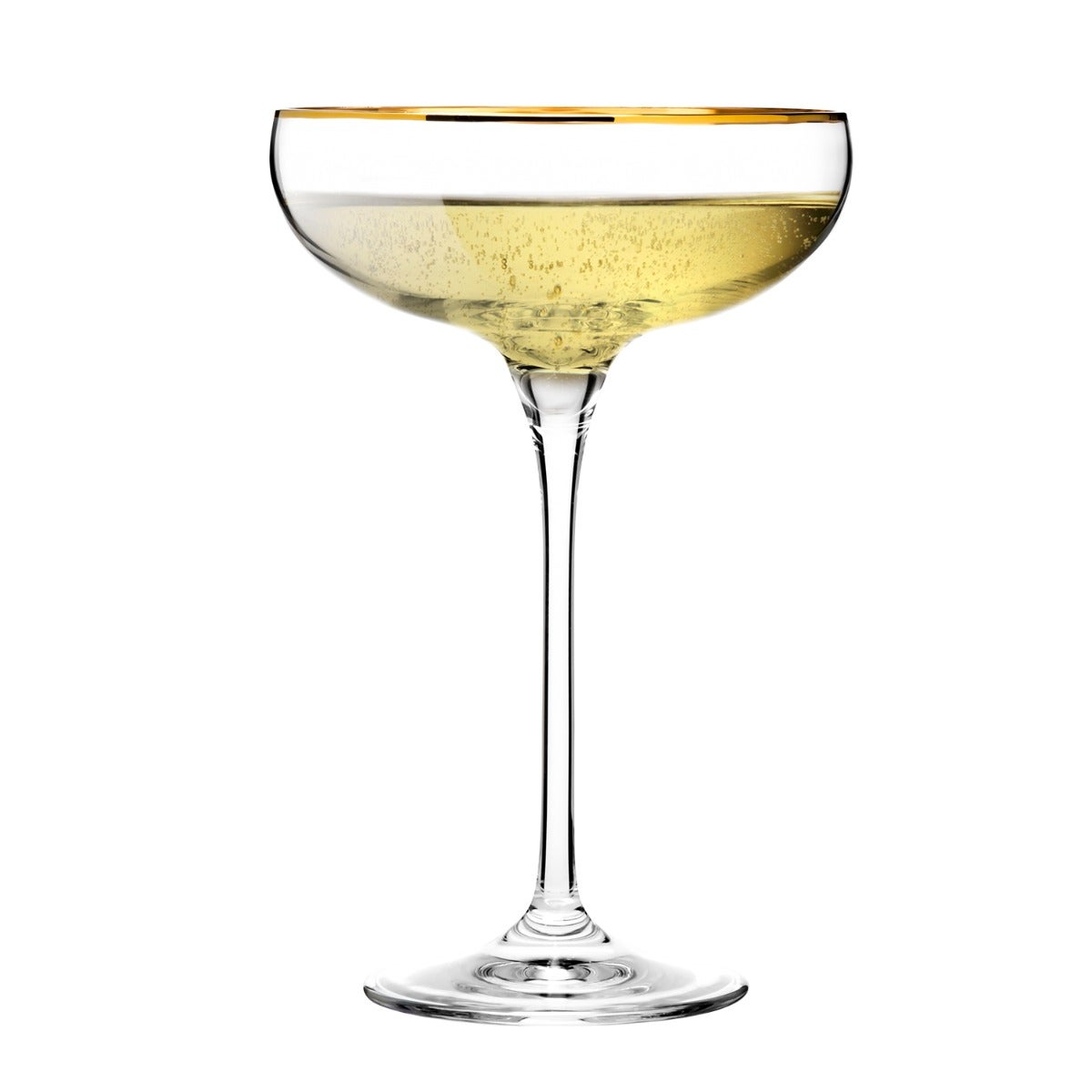 KROSNO Kieliszki do szampana Harmony GOLD złoty pasek 280 ml 6 szt.