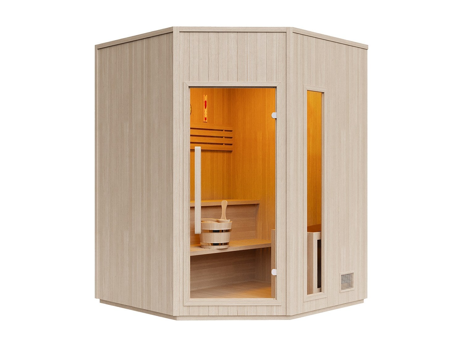 Narożna sauna fińska - 5/6 osób - S180 x G180 x W210 cm - KOTKA