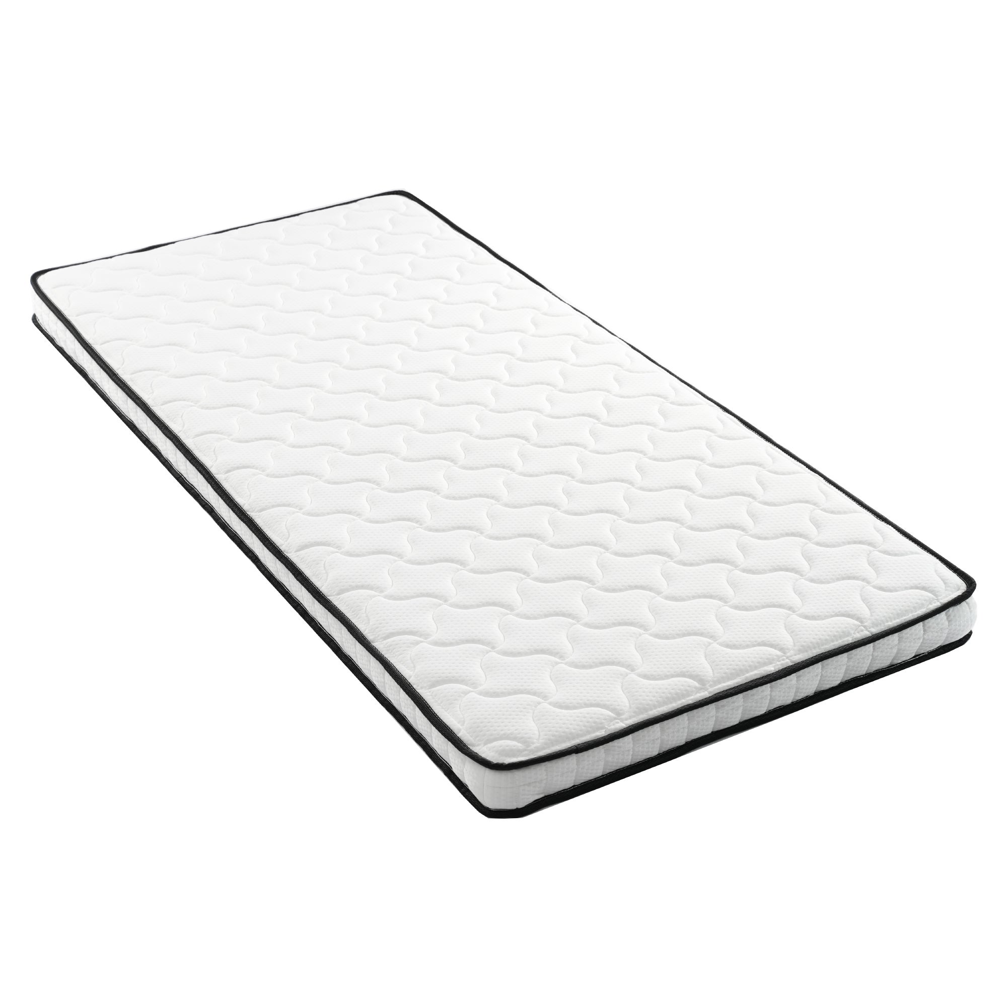 Materac kieszeniowy 90 x 190 cm - Moduły ergonomiczne i podparcie lędźwiowe, grubość 10 cm - Twardość H3 (średnio twardy) - Biały