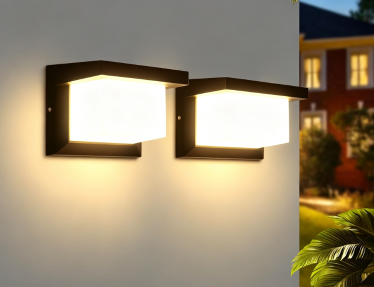 (2 szt.) Kinkiet LED 18 W do użytku wewnątrz i na zewnątrz, aluminiowy — IP65 wodoodporny, ciepłe światło
