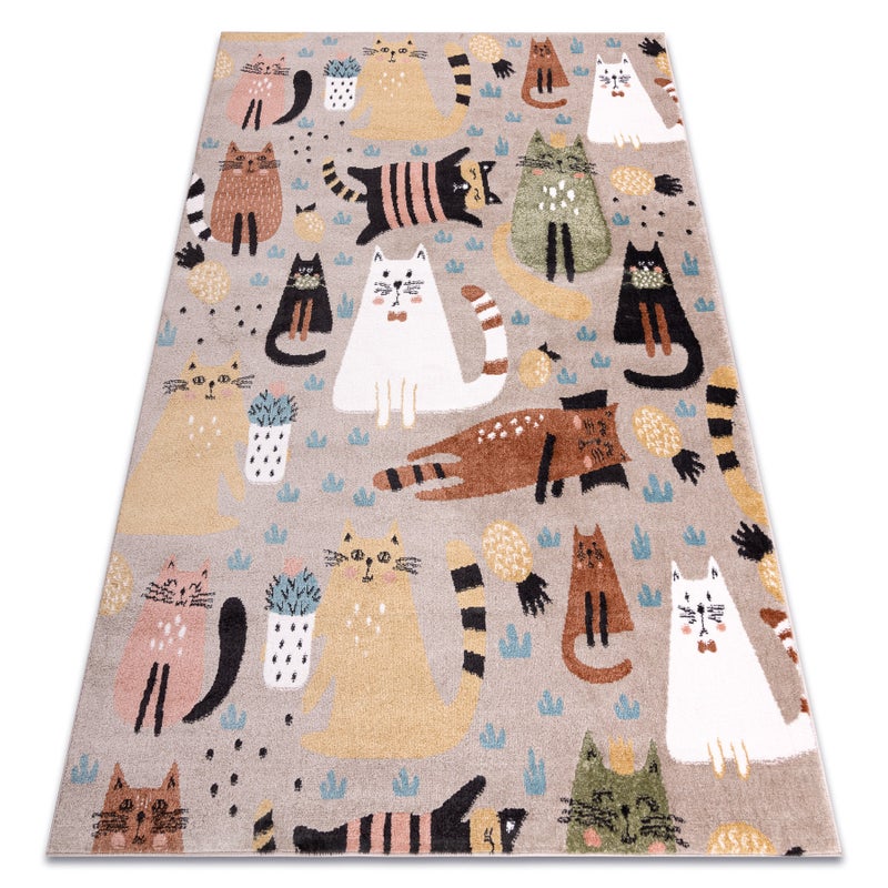 Dywan FUN Kittens dla dzieci, koty, kotki beż 240x330 cm