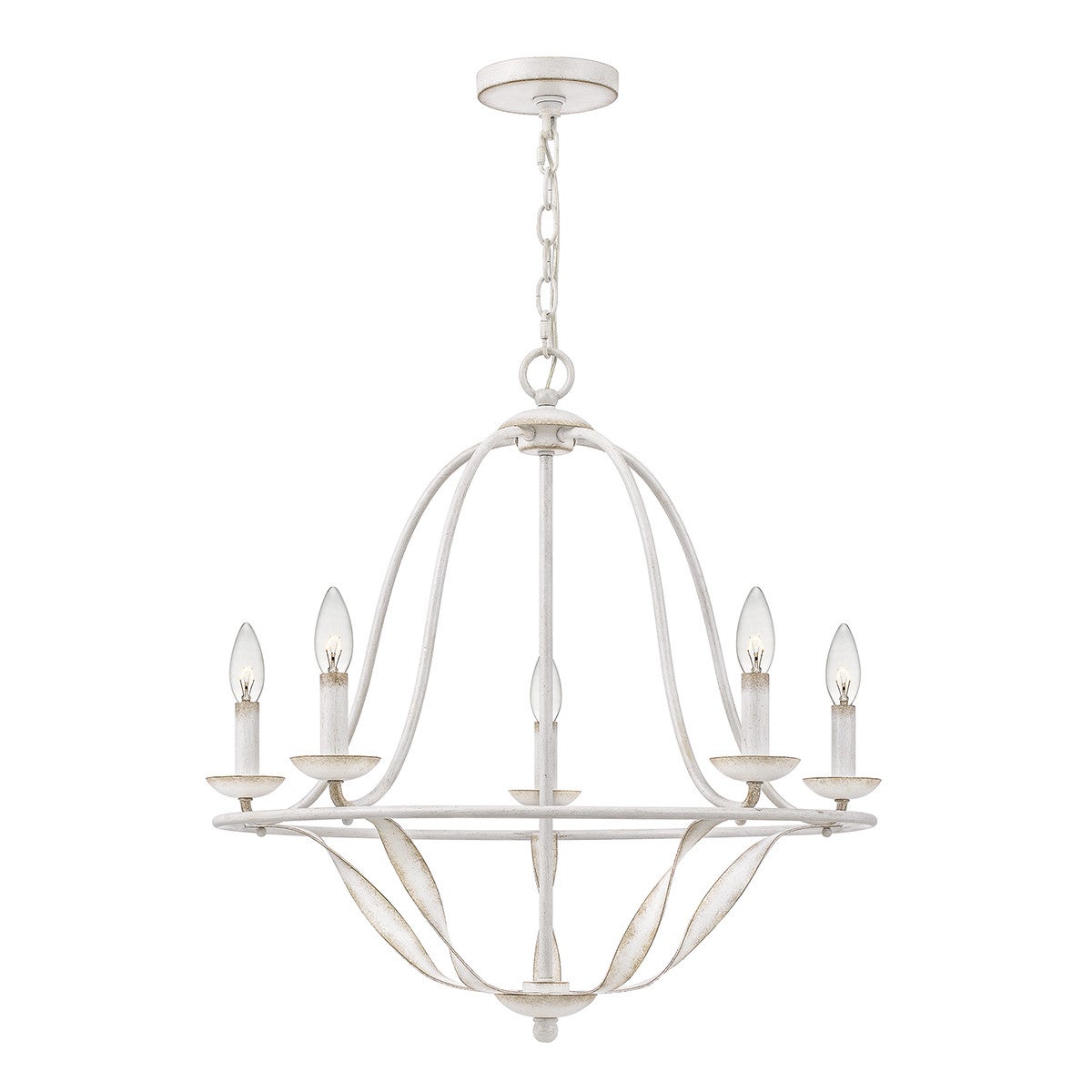 Chandelier Quoizel Acier Blanc vieilli