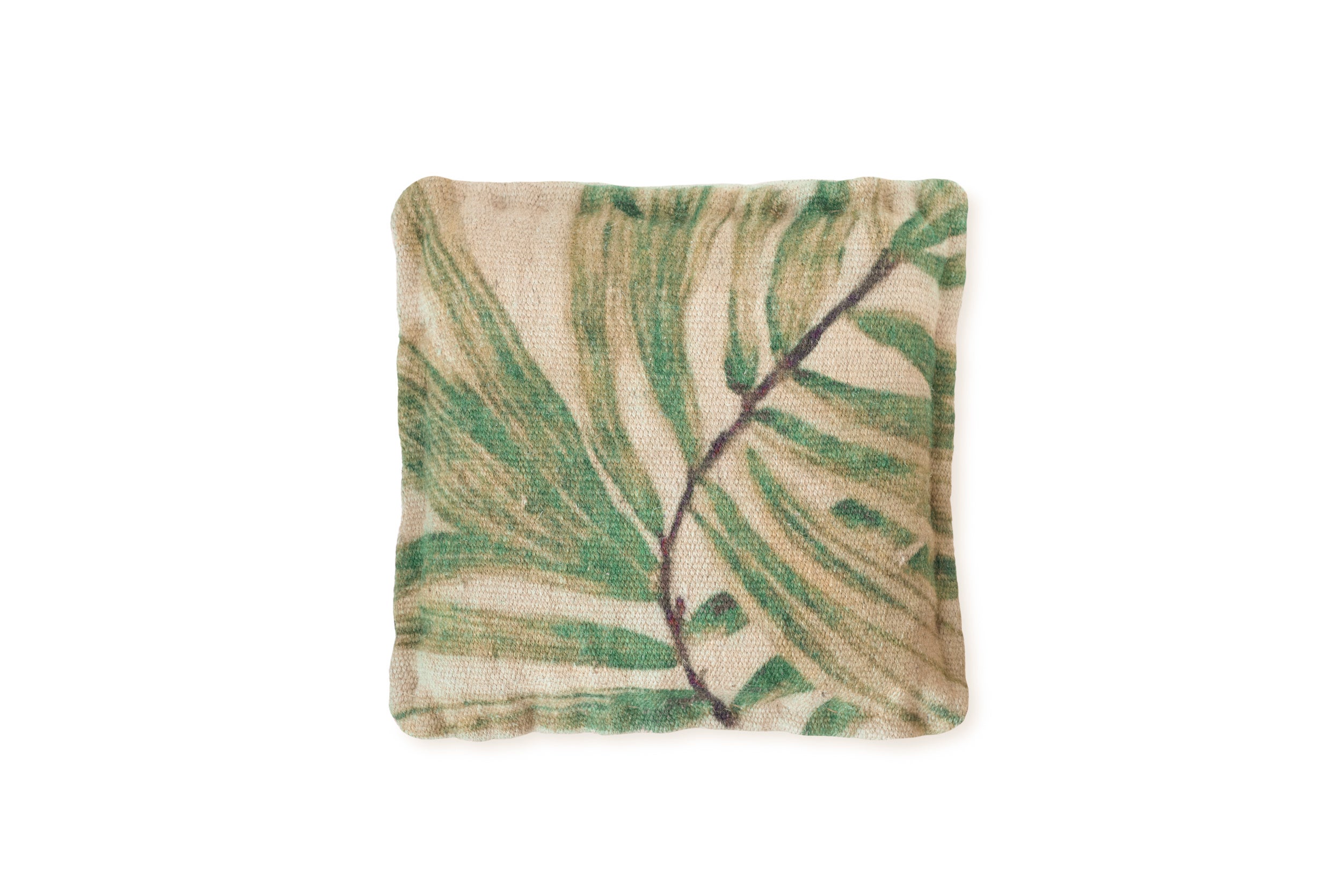 Poduszka dekoracyjna Hojas 45x45 cm – poduszka w stylu boho z roślinnym wzorem