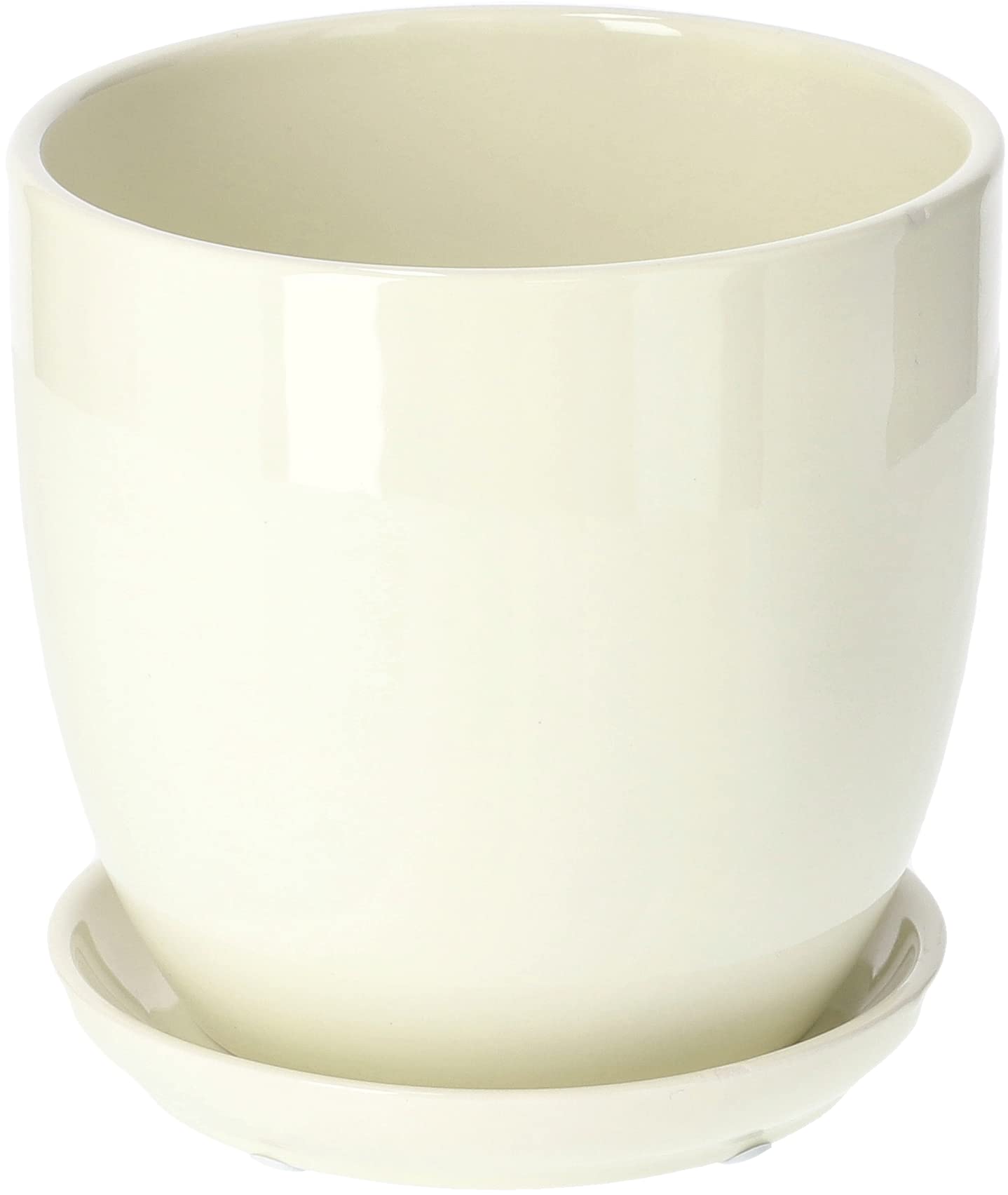 Doniczka donica osłonka ceramiczna szkliwiona z podstawką na kwiaty ø145mm - KOTARBAU