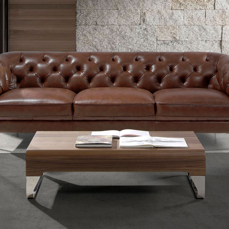 ANGEL CERDA Skórzana sofa 3-osobowa Chester w kolorze koniakowego brązu