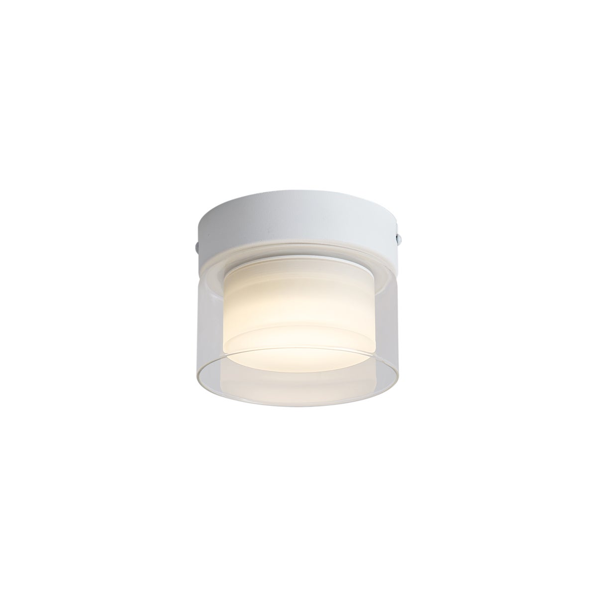 Qazqa nowoczesny plafon zewnętrzny do ogród - Puck - biały, max. 11w, kompatybilny z żarówką LED, gx53, 120cm, IP54, okrągły