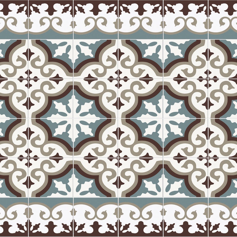 Dywan winylowy Flocons aigue-marine 66x250 cm - antypoślizgowy dywan PVC do kuchni lub salonu, zmywalny, wodoodporny, niebieski