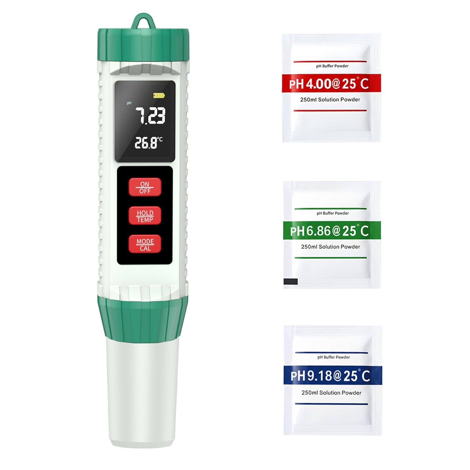 Tester pH 5 w 1: miernik pH, tester pH/EC/TDS/zasolenia/temperatury wody, tester pH basenów i wody pitnej