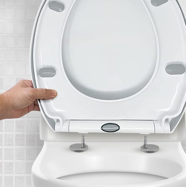 Owalna deska sedesowa z mechanizmem wolnego opadania – Deska sedesowa z szybkim wypinaniem – Deska sedesowa w kształcie litery O z mechanizmem wolneg