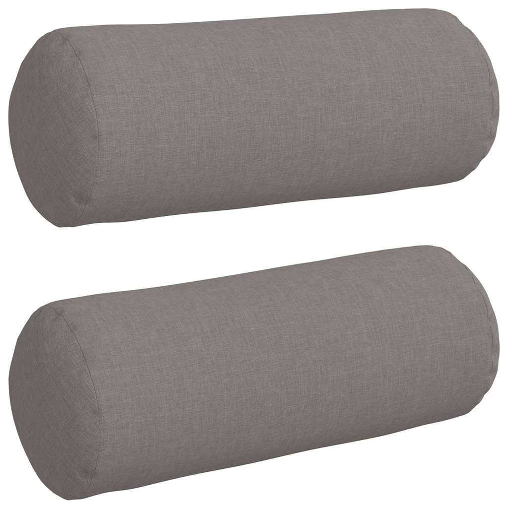 Poduszki Wałkowe 2 pcs Ciemnoszary Ø 15 x 40 cm tkanina